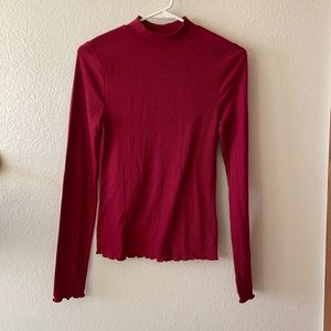 BP Ribbed Turtleneck Cranberry